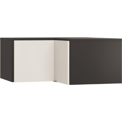 PoliHome Δίφυλλο Πατάρι Ντουλάπας Μαύρο 101.5x103.5x45cm 16627929