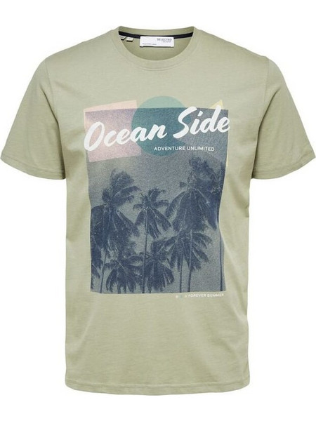 T-shirt ανδρικό Ocean Side SELECTED οργανικό βαμβάκι