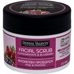 Donna Valente Pomegranate & Blueberry Scrub Προσώπου για Μαύρα Στίγματα 210ml