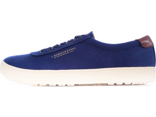 Barbour Ανδρικό Sneaker από Καμβά με Λευκή Σόλα και Δερμάτινη Λεπτομέρεια, σε Μπλε