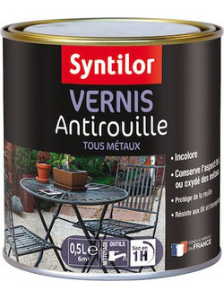 Syntilor Vernis Βερνίκι Επιφάνειας Μετάλλου Νερού Satin Antirouille 0.5lt