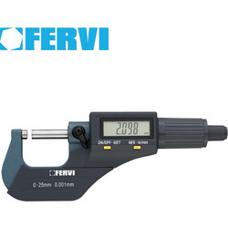 0-25mm Μικρόμετρο ψηφιακό FERVI M021/00/25