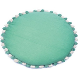 Μαξιλάρα βαμβακερή πουφ Δ60cm Palamaiki spree mint