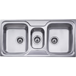Teka Super Bowl 2 1/2 C Ένθετος Νεροχύτης Inox Σατινέ