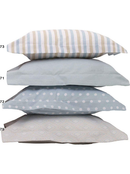 Anna Riska Mix & Match 75 Βρεφικό Σεντόνι Λίκνου Βαμβακερό 80x100 Light Blue
