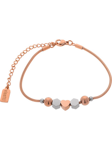 Visetti Lucky Γυναικείο Βραχιόλι Αλυσίδα από Ατσάλι Ροζ Χρυσό SM-WBR208R