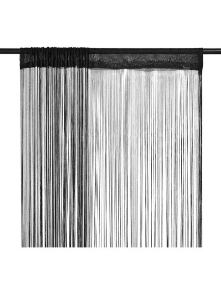 vidaXL Σετ Κουρτίνες με Τούνελ 140x250 2τμχ Μαύρες 132401