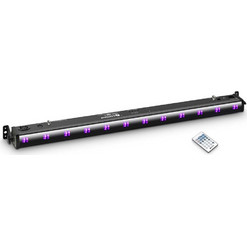 Cameo UVBAR 200 IR - 12 x 3 W UV LED Bar in black housing with IR Remote Control - CAMEO