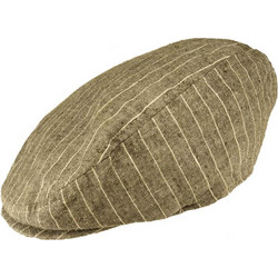 Καπέλο τραγιάσκα καλοκαιρινή γκρι ριγέ Men's Summer Cap Grey Stripes