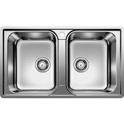 Blanco Lemis 8-IF Ένθετος Νεροχύτης Inox Σατινέ 86x50cm