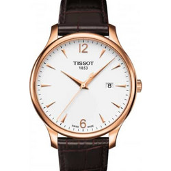 Tissot Tradition Ανδρικό Ρολόι με Καφέ Δερμάτινο Λουράκι T063.610.36.037.00