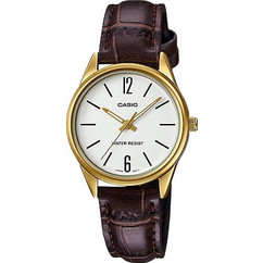 Casio Γυναικείο Ρολόι με Καφέ Δερμάτινο Λουράκι LTP-V005GL-7B