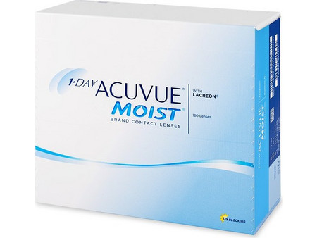 Acuvue Moist Ημερήσιοι Φακοί Επαφής Πολυεστιακοί Υδρογέλης με Φίλτρο UV 180τμχ