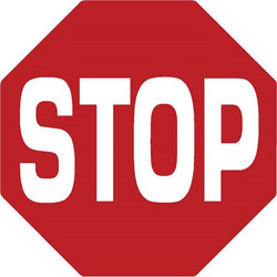 Πινακίδα σήμανσης αυτοκόλλητη stop 95x95mm