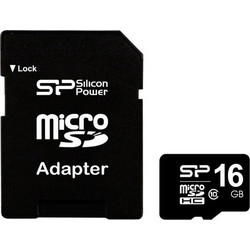 Silicon Power microSDHC 16GB Class 10 U1 UHS-I + Adapter
