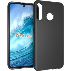 HUAWEI P30 Lite Θήκη Σιλικόνης Πίσω Κάλυμμα Μαύρη (OEM)