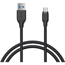 Aukey CB-AC1 Καλώδιο USB-A to USB-C 1.2m Μαύρο