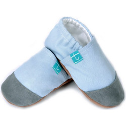 TiTot Baby Run Linen Βρεφικά Παντοφλάκια Αγκαλιάς Γαλάζια