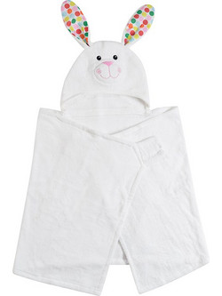 Zoocchini Bella The Bunny Παιδικό Πόντσο Θαλάσσης Λευκό 55x127cm