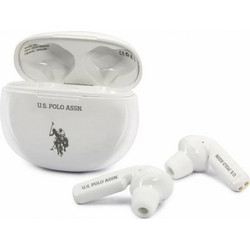 Polo US Wireless Ακουστικά Bluetooth In Ear White