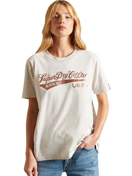 SUPERDRY SCRIPT STYLE WORKWEAR FOIL ΜΠΛΟΥΖΑ ΓΥΝΑΙΚEIA W1010694A-43D (43D/QUEEN MARL)