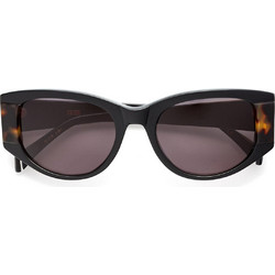 Kaleos Woodard 001 Γυναικεία Γυαλιά Ηλίου Cat Eye Κοκάλινα Μαύρα με Μαύρο Polarized Φακό
