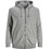 Jack & Jones Ανδρική Ζακέτα Φούτερ με Κουκούλα και Φερμουάρ Γκρι 12182493