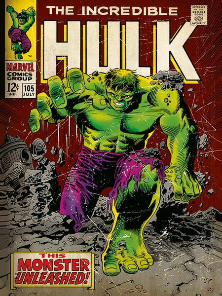 Marvel Comics Incredible Hulk (Monster Unleashed) Canvas Print 60 x 80cm - WDC90354