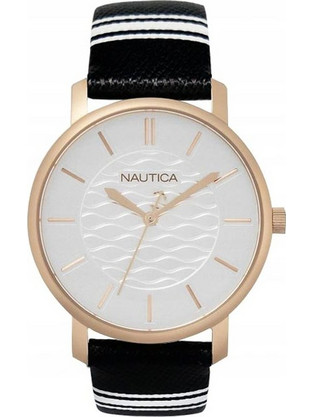 Nautica Ανδρικό Ρολόι με Μαύρο Δερμάτινο Λουράκι NAPCGS005