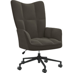 vidaXL Πολυθρόνα Relax Βελούδινη Γκρι 328173