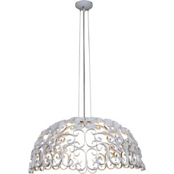 Home Lighting Bale Κρεμαστό Φωτιστικό Οροφής Μονόφωτο E27 Λευκό HL-3587-1MP 77-4041 White