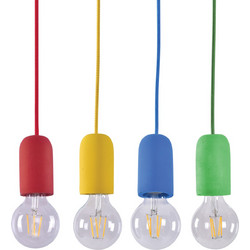 Home Lighting Iris Κρεμαστό Φωτιστικό Οροφής Μονόφωτο E27 Μπλε 77-3572