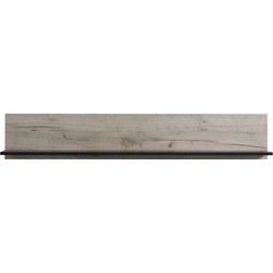 ΡΑΦΙ ΤΟΙΧΟΥ UMBRIA ZP GREY OAK-ΜΑΥΡΟ 137x19x24εκ 11008866