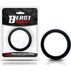 IntoYou Beast Rings Cock Ring Solid Silicone 5.5cm Ελαστικό Δαχτυλίδι Πέους Σιλικόνης 5.5cm Μαύρο