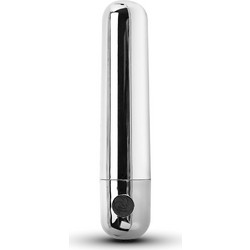 3.8" Silver 10-Speed USB Vibrating Bullet