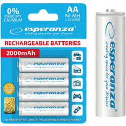 Esperanza Rechargeable AA 2000mAh 4τμχ