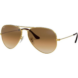 Ray-Ban RB3025 001/51 Ανδρικά Γυαλιά Ηλίου Aviator Μεταλλικά Χρυσά με Καφέ Degradee Φακό