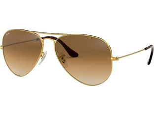 Ray-Ban RB3025 001/51 Ανδρικά Γυαλιά Ηλίου Aviator Μεταλλικά Χρυσά με Καφέ Degradee Φακό