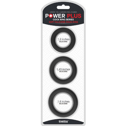 Lovetoy Power Plus Soft Silicone Pro Ring Ελαστικό Δαχτυλίδι Πέους & Όρχεων Σιλικόνης Μαύρο
