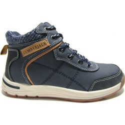 Lumberjack Colby Παιδικά Μποτάκια Navy Μπλε Δερμάτινα με Φερμουάρ SB92601-001-M66-CC001