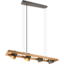 Trio Lighting Bell Κρεμαστό Φωτιστικό Οροφής Ράγα Πολύφωτο E14 Γκρι 301900467