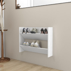 vidaXL Παπουτσοθήκη Ξύλινη Τοίχου M80xΠ18xΥ60cm 806741