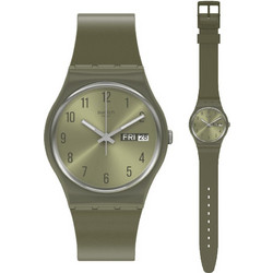 Swatch Γυναικείο Ρολόι με Πράσινο Καουτσούκ Λουράκι GG712