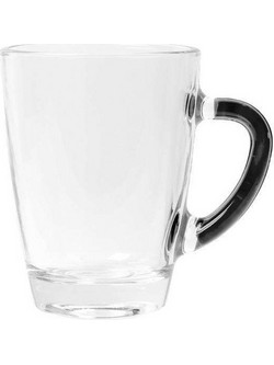 Κούπες (Σετ 4Τμχ) 20.21.0543 300ml Clear-Black Benetton Γυαλί