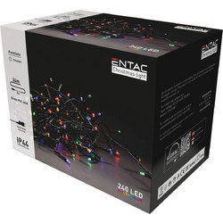 Entac Χριστουγεννιάτικα Λαμπάκια LED 240 LED Πολύχρωμα 24m