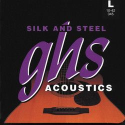 GHS 345 Σετ 6 Χορδές Ακουστικής Κιθάρας Silk and Steel 10-42" Light Tension