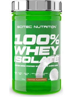 Scitec Nutrition 100% Whey Isolate Toffee Πρωτεΐνη Ορού Γάλακτος Γράμμωσης Χωρίς Γλουτένη 700gr