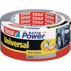 Αυτοκόλλητη υφασμάτινη ταινία Tesa extrapower universal silver γκρι 50mmx25m (56388-00000)
