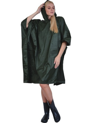 Αδιάβροχο Poncho Polyester Ιδανικό Και Για Νεοσύλλεκτους Πράσινο