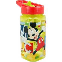 Stor Disney Mickey Mouse Παιδικό Μπουκάλι Πλαστικό BPA Free με Καλαμάκι Πολύχρωμο 530ml
